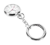 Healeved Portable Nurse Key Ring Watch with Quartz Movement Luminous Hanging Pocket Watch for Staff and Students for Timing and Record Keeping