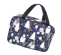 Healeved Portable Toiletry Bag in Polar Bear Pattern Foldable Large Capacity Bath Shower Bag for Travel Daily Use Cosmetic Tote for Shower Organization