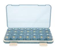 Healeved Portable Weekly Pill Organizer Made of Sturdy Pp and Abs with 28 Compartments Lightweight Medicine Box Travel Medication Case for 7 Days for Vitamins and Supplements