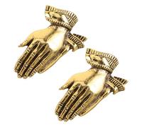 Healeved Praying Hands Brooch Pins Elegant Handmade Alloy 2pcs for Men and Women Lapel Badge with Comfortable Fit, Stylish Religious Pins for Church and Special Events