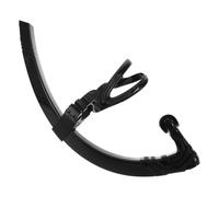 Healeved Professional Adjustable Silicone Swim Snorkel with Dry Top and Head Strap for Adult Swim Training and Lap Swimming, Black