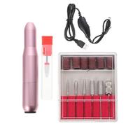 Healeved Professional Usb Electric Nail Drill Pen 20000 Revolutions Per Minute Portable Manicure Tool with Metal Rose Gold Shell and 1 Corn Nail Bit for Home and Salon Use Random Color