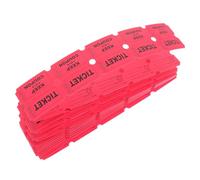 Healeved Raffle Tickets 100Pcs Red Admit One Tickets for Bingo Auction Carnival Fundraisers with Consecutive Numbers 2X1 Inch Easy Tear Paper for Classroom Rewards