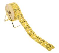 Healeved Raffle Tickets Set 1000pcs Yellow Single-roll Carnival Lottery Tickets with Simple Stand Holder for Party and Event Drawings