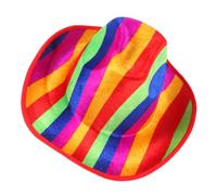 Healeved Rainbow Cowboy Hat Wide Brim Breathable Lightweight for Pride Parade Carnival Party Costume Accessory Unisex Creative Design