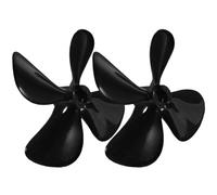 Healeved Rc Boat Propellers 1 Pair RC Boat Propeller Part Plastic Boat Propeller Black PC Lightweight Easy Install for Trawler Propeller Replacement