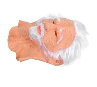 Healeved Realistic Old with Wig Breathable Halloween Costume Headgear for Masquerade and Party Easy Maintenance Full Head Wrinkle Face for Adults