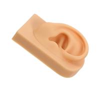 Healeved Realistic Silicone Right Ear Model Soft Ear Display Stand for Jewelry Earrings Piercing Practice Teaching Aid for Beauty Schools Studios