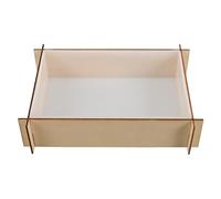 Healeved Rectangle Silicone Mold Large Epoxy Casting Mold with Wood Frame 19x13cm Beginner-Friendly Easy Demolding White for Resin Crafting and Home Decor