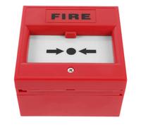 Healeved Red Emergency Break Glass Safety Button with Plastic Sturdy Material, Rapid Manual Activation and Damage Resistant Design for Office and Public Facilities Fire Exit Control