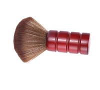 Healeved Red Fashion Solid Wood Handle Neck Duster Brush for Hair Cleaning Professional Hair Sweep Tool for Salon and Personal Use Portable and Hairbrush and Tiny Dirt