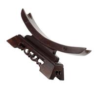 Healeved Redwood Decorative Sword Stand Ivory Base Horn Bracket Wooden Sword Holder Desktop Display Suitable for Martial Arts Collections