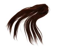 Healeved Reissue Real Hair Topper Women Bang Volume Clip Hairpieces for Women Faux Bangs Toppers for Thinning Hair Clip in Bun Fake Bun Faux Ponytail High Temperature Wire Light Brown