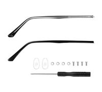 Healeved Replacement Arms for Glasses Universal Metal Spectacle Temple Legs Eyeglass Frame Repair Parts 4.9 Inch Anti-Allergic Glasses Legs