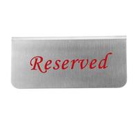 Healeved Reserved Table Sign Efficient Seating and Organised Environment Double-sided Stainless Steel with Sleek Modern Design for Wedding Decor for Reception and Party Use