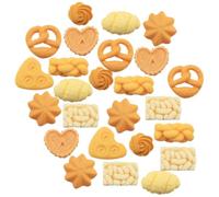 Healeved Resin Cookie Model 40pcs Lovely Mini Dessert Craft Charms