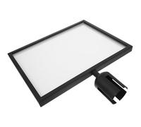Healeved Retractable Belt Stanchion Sign Holder Double-Sided Portrait Frame and Cover, Vertical Queue Barrier Display for Crowd Control and Airport Line Management, Black A3 Size