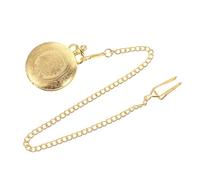 Healeved Retro Pocket Watch with Quartz Movement, Golden Alloy Case, Precise Time Keeping and Easy to Carry, Stylish Gift for Fathers Day
