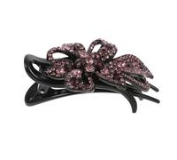 Healeved Rhinestone Hair Claw Clip for Women Large Jaw Clip Strong Hold for Thick Hair Decorative French Style for Ponytails and Updos Material Classic Colors Party Accessory