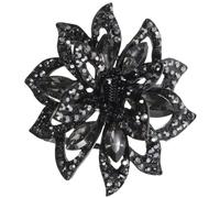 Healeved Rhinestone Hair Claw Clip Jaw Clip Metal Flower Shape with Delicate Appearance Not Easy to Fade Strong Hold for Women and Wedding Shower