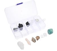 Healeved Rock and Mineral Specimens Collection Kit, 10pcs Natural Crystal Stones Set, Educational Geology Teaching Props for Classroom Science and Earth Studies
