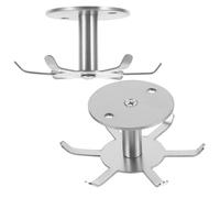 Healeved Rotating Utensil Hooks for Hanging Kitchenware Stainless Steel 2pcs with Six Design Space Saving Kitchen Organizer on Smooth Suitable for Kitchen and Window Use