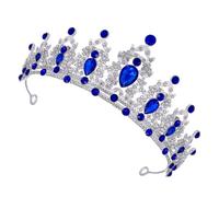 Healeved Royal Queen Tiara Heart Crown Wedding Headwear Birthday Party Prom Tiara
