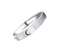 Healeved S925 Sterling Silver Adjustable Couples Rings Set, Open Finger Wedding Bands for Men and Women, Chic Moon and Sun Design, Romantic Valentine’S Day