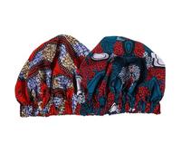 Healeved Satin Bonnet for Sleeping Boys and Girls Bonnets for Girls Friction Hair Care Cap Head Silk-like Red Green Set