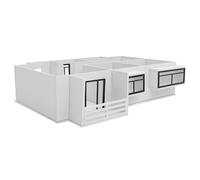 Healeved Scale DIY Mini Apartment Model Kit with High-precision Architectural Layout Empty Renderings Kit for Realistic Space Planning Interactive Crafting and Learning Activities