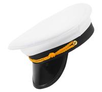 Healeved Sea Captain Hat for Adults Men's Yacht Captain Sailor Costume Nautical Party Accessory