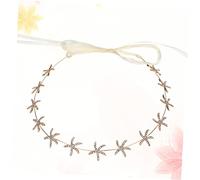 Healeved Sea Star Headband Rhinestone Bridal Lady Wedding Hairpiece Sparkly Hair Accessories for Bride Party