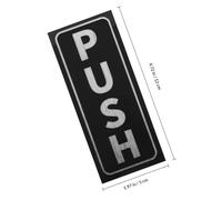 Healeved Self-adhesive Pvc Labels 2pcs with English Text Push Pull Door Stickers Easy Installation, Sturdy Wear-resistant Design for Sliding and Glass Doors for Home and Restaurant Use