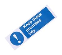 Healeved Self-adhesive Tidy Warning Sign for Office Hotel Business Identification Sticker Adhesive for School Public Premises Cleanliness
