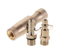 Healeved Self-Locking Tire Chuck Air Nozzle Connector German Type Brass Inflation Valve Head for Cars Motorcycles Bikes Compact Portable Design for Accurate Tire Pressure Maintenance