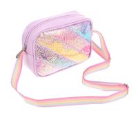 Healeved Sequin Crossbody Purse for with Adjustable Strap, Glitter Mini Shoulder Bag Featuring Rainbow Star Patterns for Birthday and Daily Activities