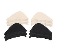 Healeved Shoe Inserts for Women Heels EVA Cushioned Half-Size Pads, 4 Pairs Black and Beige Forefoot Relief Cushions, Anti-Slip Toe Fillers for Pumps and High Heels