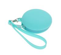 Healeved Silicone Coin Purse Lightweight Round Wallet with Zipper Cute Cartoon Design Portable Money Pouch for Travel Green Earbud Storage Case