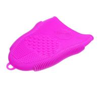 Healeved Silicone Makeup Brush Cleaning Pad with Suction Cup Purple Cosmetics Brush Scrubber Mat for Facial Cleansing and Makeup Tool Cleaning for Women