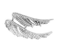 Healeved Silver Alloy Wings Brooch Pin for Women and Men with Elegant Design, Secures Ties and Scarves, Suitable for Suit Lapel and Birthday Accessories, Stylish Luxury Angel Wing Jewelry