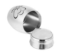 Healeved Silver Mini Funeral Urn for Human Ashes Simple Sealed Cinerary Container with Smooth Surface and Elegant Pottery Stainless Mouth Commemorative Keepsake for Family Memorial Display