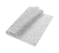 Healeved Silver Rhinestone Nail Art Table Mat 15.8 X 9.5 Inches, Ergonomic Supportive Resin Surface Reducing Hand Fatigue, Foldable Manicure Armrest Cushion for Nail Art and Manicure