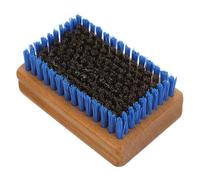 Healeved Ski Polishing Brush with Wood Handle and Dual Brass Nylon Bristles for Strong Cleaning, Professional Ski Maintenance Tool for Waxing and On-the-go Snowboard Cleaning