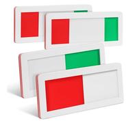 Healeved Sliding Privacy Indicator 4Pcs Red Green Door Sign 10X4Cm Acrylic with Adhesive Backing for Restroom and Toilet Use