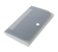 Healeved Small Grey Accordion File Folder A6 Plastic Multi-Pocket Document Organizer Expanding Travel Document Holder Birth Certificate Wallet for Students