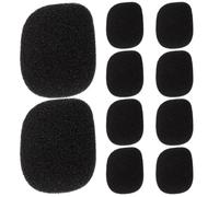 Healeved Sponge Microphone Windscreens Replacement Mic Covers Bulk Lapel Headset Mic Protection for Public Speaking and Speech 10Pcs