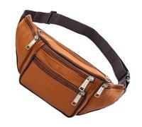 Healeved Sports Fanny Pack for Men Simple Design Waist Bag That Functions As Phone Container for Running This Waist Bag is Made of Pu Material Offering Chic Look for Business Leisure