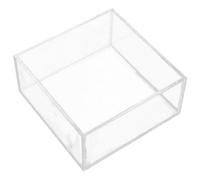 Healeved Square Acrylic Napkin Holder for Dining Table, Tissue Box Holder with Smooth Edges, Elegant Contemporary Design, Convenient to Use and Store for Parties and Home