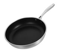 Healeved Stainless Steel 30Cm Honeycomb Non-Stick Frying Pan Skillet for Eggs and Steaks, Double Coated Breakfast Cookware, Household Induction Compatible