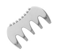 Healeved Stainless Steel Facial Gua Sha Board Comb Shape for Face and Neck Massage, Muscle Scraper Tool for Meridian Therapy and Head Scalp Massage, Portable Beauty Scraping Device for Skin